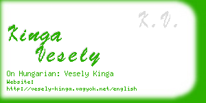 kinga vesely business card
